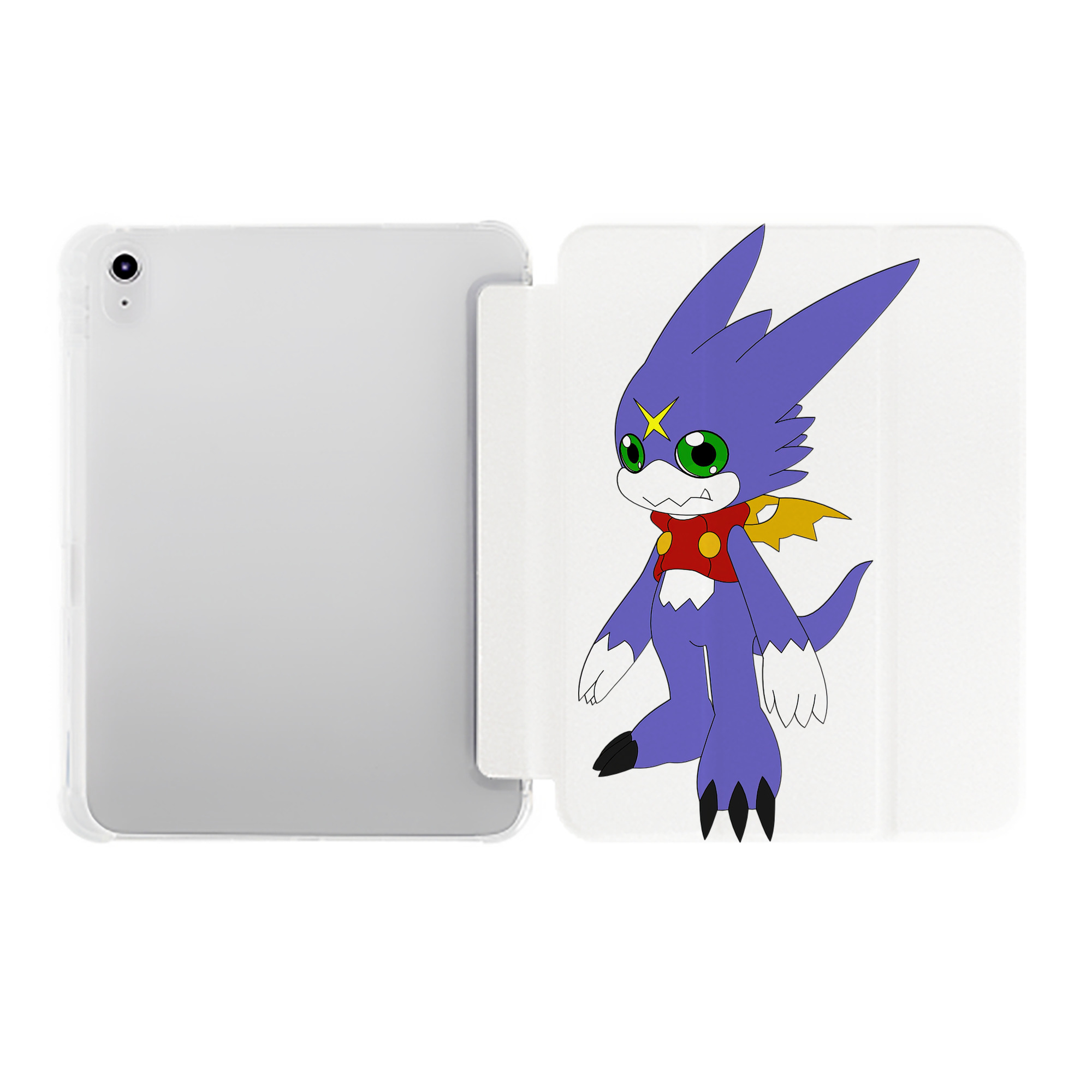 （画像用） Digimon デジタルモンスター/デジモン IPad ケース ペン収納付き 三つ折りスタンド PUレザー×シリコン 対応機種9.5/10.5/10.9インチ